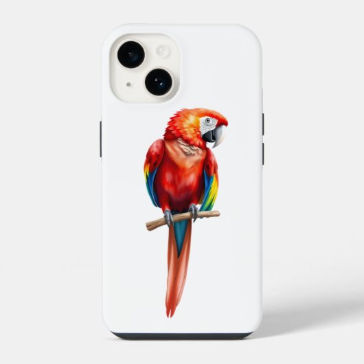 lebhaft gefärbter Ara iPhone Hülle (Rückseite)