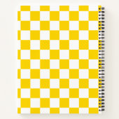 Lebhaft gelb kariert notizblock (Rückseite)