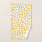 Lebhaft gelbe wunderliche Gänseblümchen-Blumen Badhandtuch Set (Handtuch)