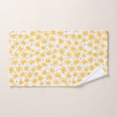 Lebhaft gelbe wunderliche Gänseblümchen-Blumen Badhandtuch Set (Handtuch)