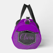 Lebhaft, kühl Fuchsia Lila Personalisiert Duffle Bag (Rechts)