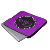 Lebhaft, kühl Fuchsia Lila Personalisiert Laptopschutzhülle (Vorne Knopf)