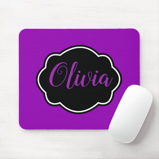 Lebhaft, kühl Fuchsia Lila Personalisiert Mousepad (Mit Mouse)