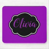 Lebhaft, kühl Fuchsia Lila Personalisiert Mousepad (Vorne)