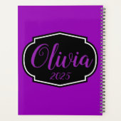 Lebhaft, kühl Fuchsia Lila Personalisiert Planer (Rückseite)