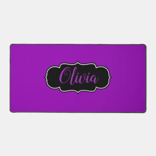 Lebhaft, kühl Fuchsia Lila Personalisiert Schreibtischunterlage