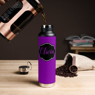 Lebhaft, kühl Fuchsia Lila Personalisiert Trinkflasche