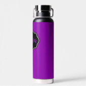 Lebhaft, kühl Fuchsia Lila Personalisiert Trinkflasche (Rückseite)