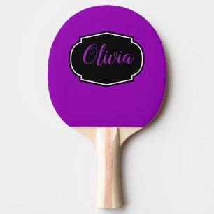 Lebhaft, kühl Lila Personalisiert Tischtennis Schläger
