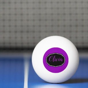 Lebhaft, kühl Lila Personalisiert Tischtennisball