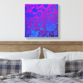 Lebhaft, ombre, art nouveau,William Morris,lila, Leinwanddruck (Insitu (Schlafzimmer))