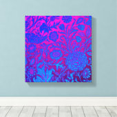 Lebhaft, ombre, art nouveau,William Morris,lila, Leinwanddruck (Insitu (Holzboden))