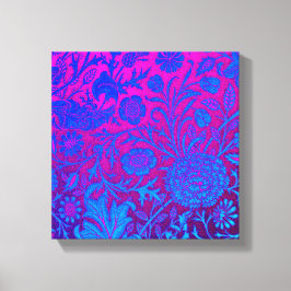 Lebhaft, ombre, art nouveau,William Morris,lila, Leinwanddruck