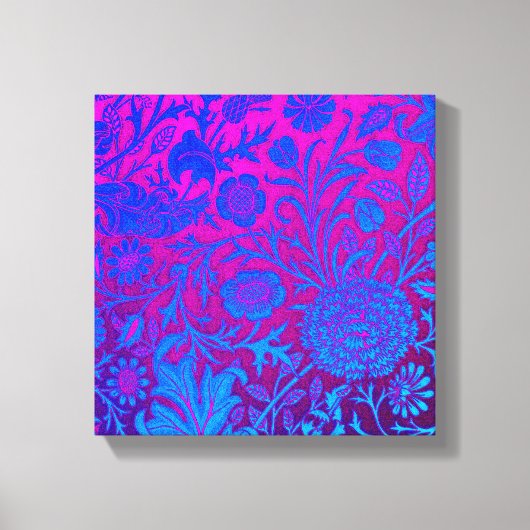 Lebhaft, ombre, art nouveau,William Morris,lila, Leinwanddruck (Vorderseite)