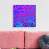 Lebhaft, ombre, art nouveau,William Morris,lila, Leinwanddruck (Insitu (Wohnzimmer))