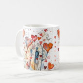 Lebhaft und farbenfroh | INDIVIDUELLE NAME Kaffeetasse (Vorderseite Links)