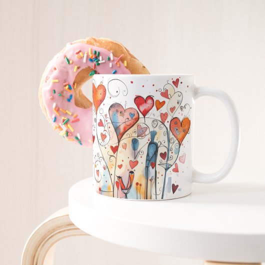 Lebhaft und farbenfroh | INDIVIDUELLE NAME Kaffeetasse