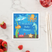 Lebhaft unter der Sea Baby Dusche Napkin Serviette (Beispiel)