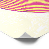 Lebhaft Vintag: Abstrakte, farbenfrohe Linien Poster (Ecke)