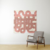 Lebhaft Vintag: Abstrakte, farbenfrohe Linien Wandteppich (Beispiel)