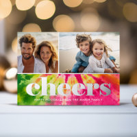Lebhafte 2 Foto Retro Krawatte-Färbung Weihnachten
