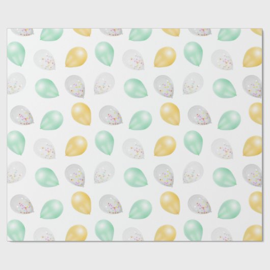 Lebhafte 3D-Balloons-Geschenkwrap Geschenkpapier (Flach)