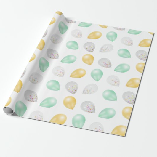 Lebhafte 3D-Balloons-Geschenkwrap Geschenkpapier (Ungerollt)
