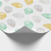 Lebhafte 3D-Balloons-Geschenkwrap Geschenkpapier (Ecke)