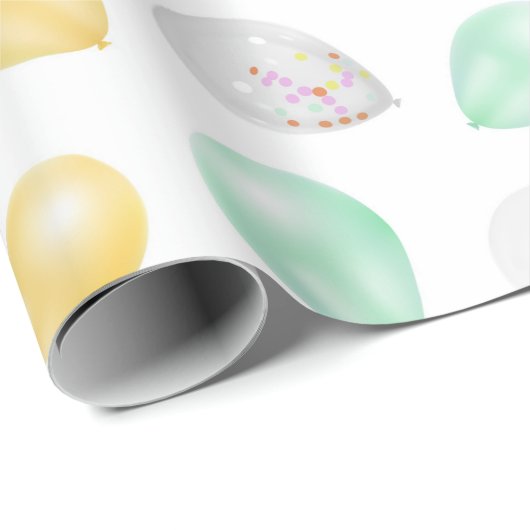 Lebhafte 3D-Balloons-Geschenkwrap Geschenkpapier (Rolleneckpunkt)