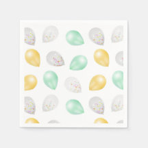 Lebhafte 3D-Balloons Papier Napkins