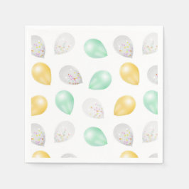 Lebhafte 3D-Balloons Papier Napkins Serviette