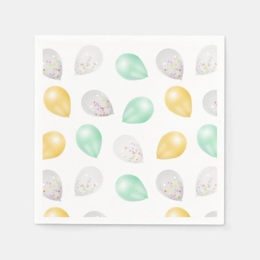 Lebhafte 3D-Balloons Papier Napkins Serviette (Vorderseite)