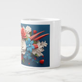 Lebhafte 3D-Blume Jumbo-Tasse (Rechts)