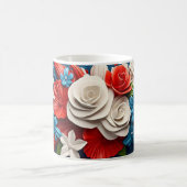 Lebhafte 3D-Blume Kaffeetasse (Mittel)