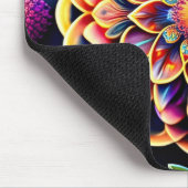 Lebhafte 3D-Blume Mousepad (Ecke)