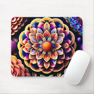 Lebhafte 3D-Blume Mousepad