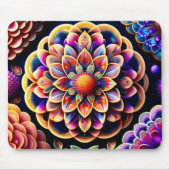 Lebhafte 3D-Blume Mousepad (Vorne)