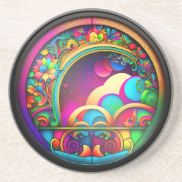 Lebhafte 3D-Multi-Color-Wirbel Getränkeuntersetzer