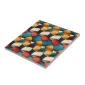 Lebhafte 3D-Petalwave Geometrie in fett Farbe Fliese (Seite)