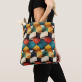 Lebhafte 3D-Petalwave Geometrie in fett Farbe Tasche (Von Nahem)