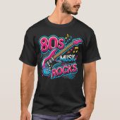 Lebhafte 80er Music Rocks - Funny Retro T - Shirt (Vorderseite)