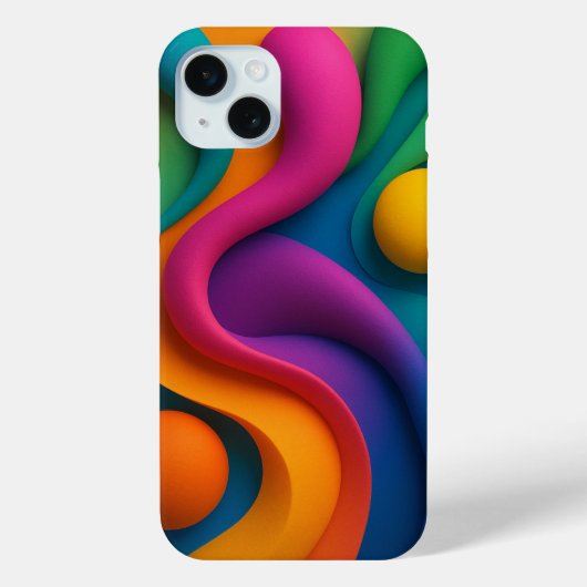 Lebhafte Abstrakte 3D-Formen Case-Mate iPhone Hülle (Rückseite)