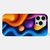 Lebhafte Abstrakte 3D-Formen iPhone Hülle (Rückseite (Horizontal))