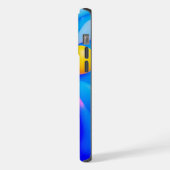 Lebhafte Abstrakte 3D-Formen iPhone Hülle (Linke Seite)