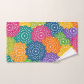 Lebhafte Abstrakte Blume Badhandtuch Set (Handtuch)