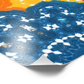 Lebhafte Abstrakte Blume Fotodruck (Ecke)