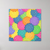 Lebhafte Abstrakte Blume Leinwanddruck (Vorderseite)