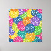 Lebhafte Abstrakte Blume Leinwanddruck (Vorderseite)