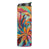 Lebhafte Abstrakte Blume Thermosbecher (Nach links gedreht)