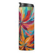 Lebhafte Abstrakte Blume Thermosbecher (Nach rechts gedreht)